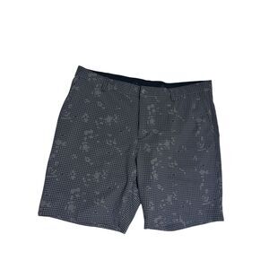 Adidas Men’s Size 40 Gray Black Grid Lightweight Activewear Golf Shorts 939011